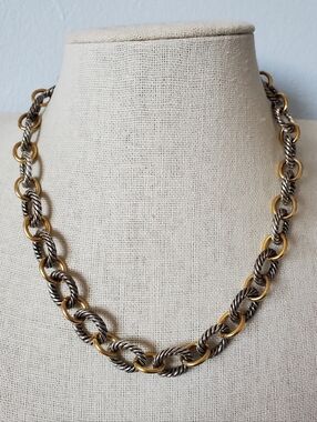 Premier Designs Sunday Brunch Two Tone Rope Chain Necklace